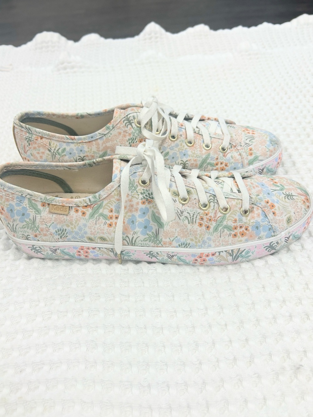 NWOT! Keds X Rifle Paper Company Kick Start Meadow Lace Up Sneakers. Size 10